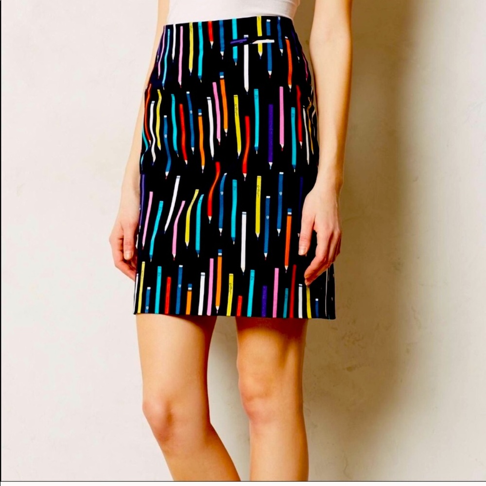 RARE Anthropologie Elevenses Archival Pencil Skirt